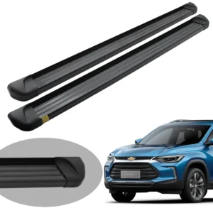 Estribo Track alumínio preto Tracker 2021 a 2025